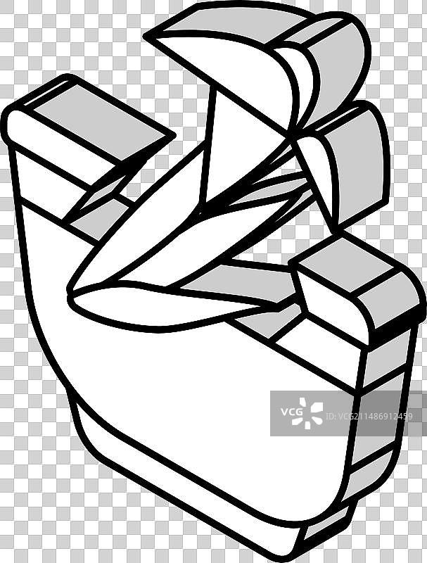 2.5D麸皮油米等距图标图片素材