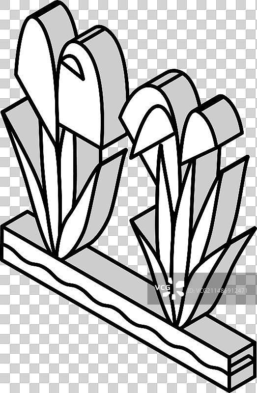 2.5D水稻植株图标图片素材