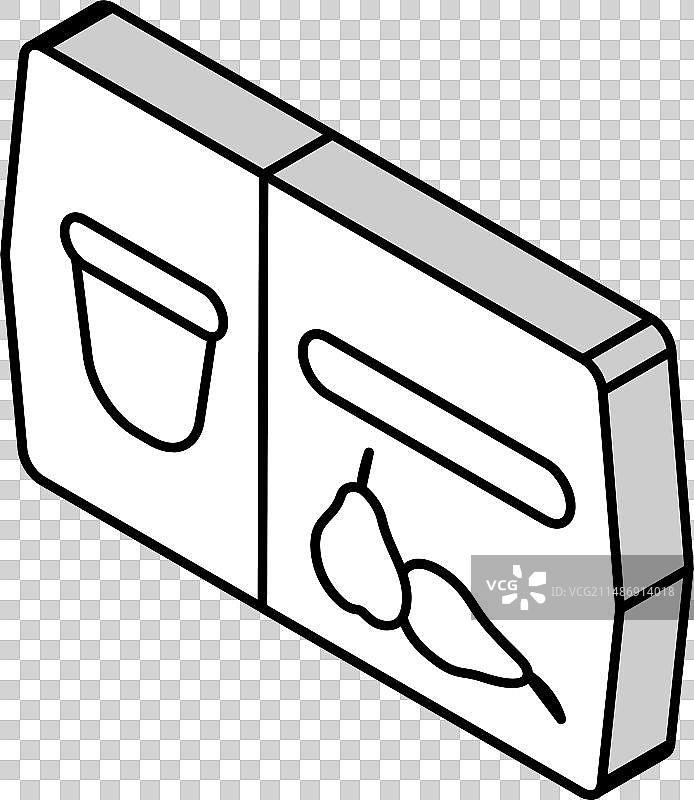 2.5D梨子杯子图标图片素材