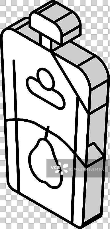 婴儿食品梨2.5D图标图片素材