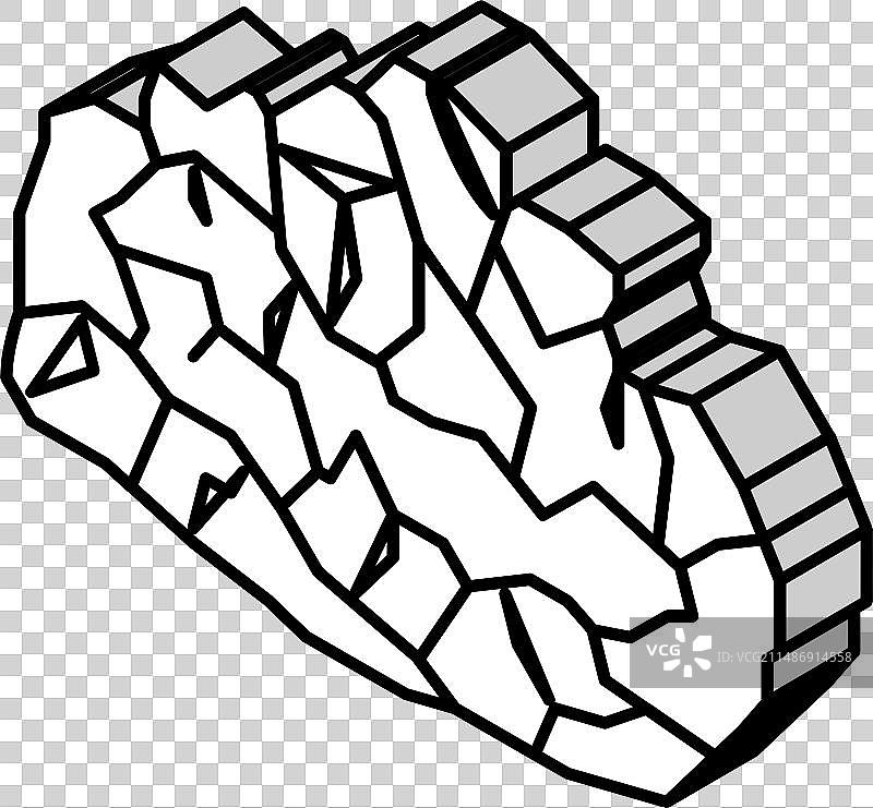 紫水晶石2.5D图标图片素材