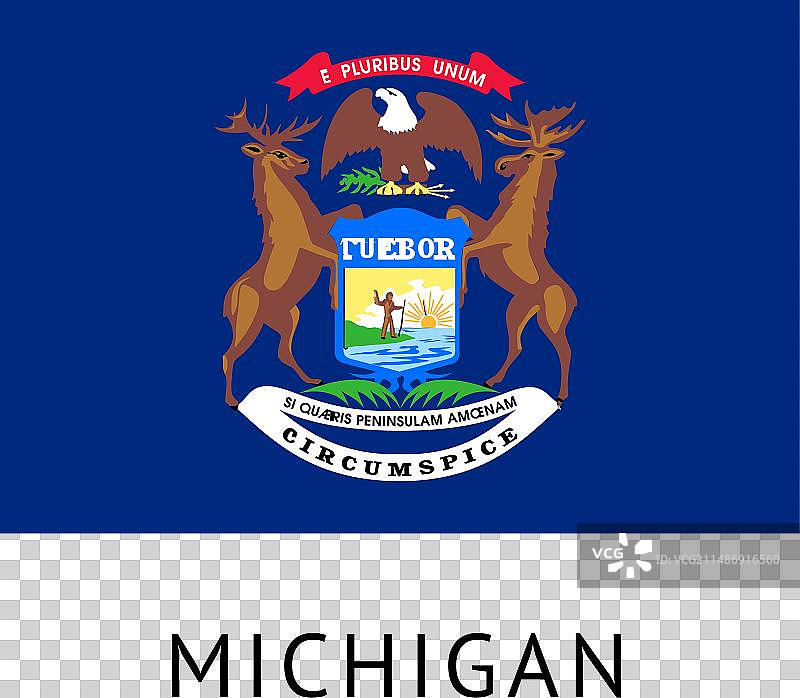 密歇根州州旗图片素材