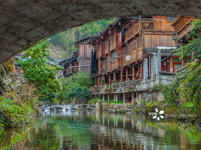 贵州黔东南州凯里市黎平县肇兴侗寨风光图片素材