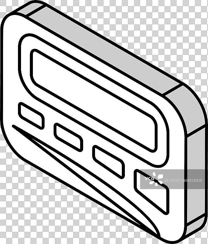 寻呼机等距图标图片素材