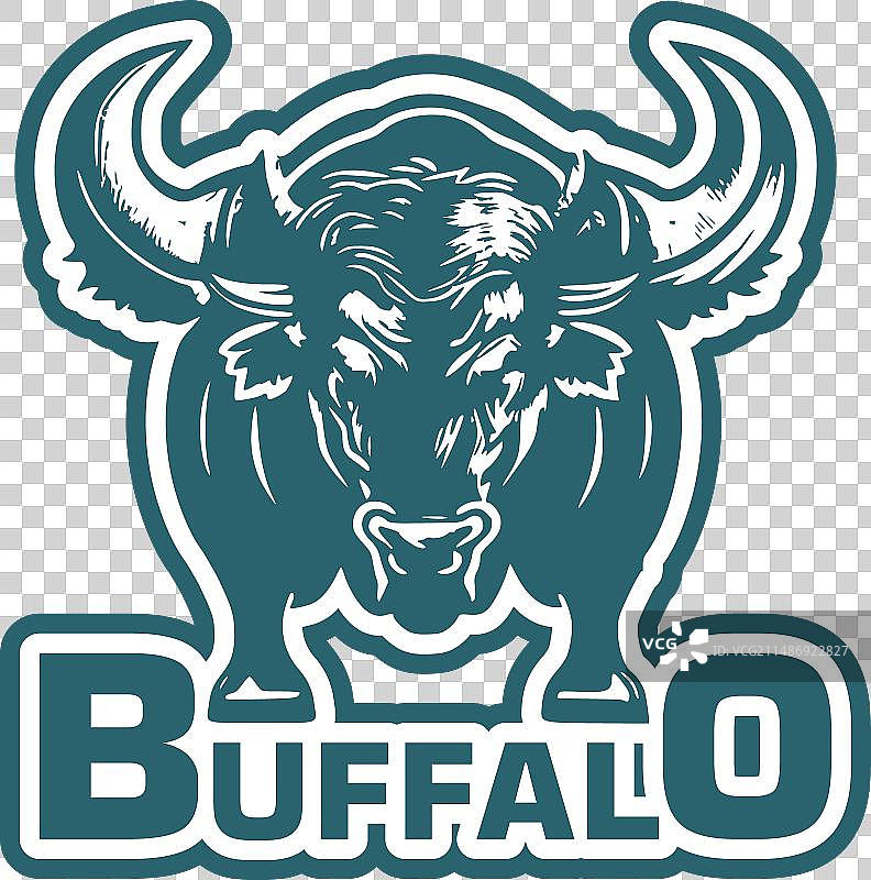 卡通水牛体育和电竞团队吉祥物图片素材