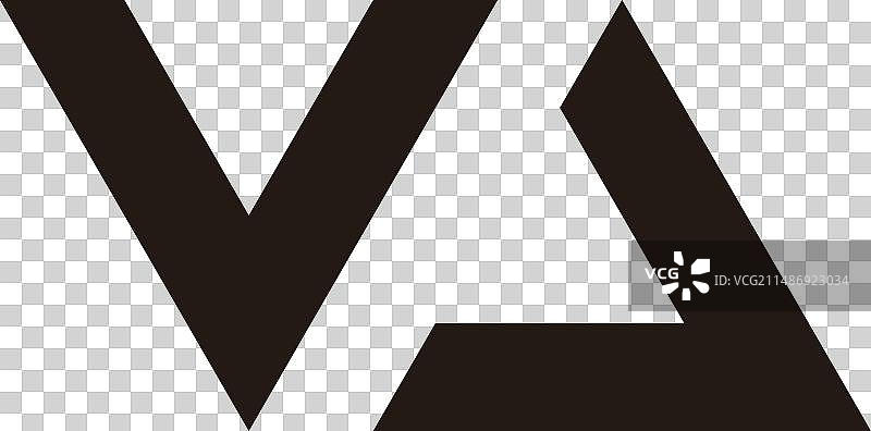 字母VJ三角形几何简约标志图片素材