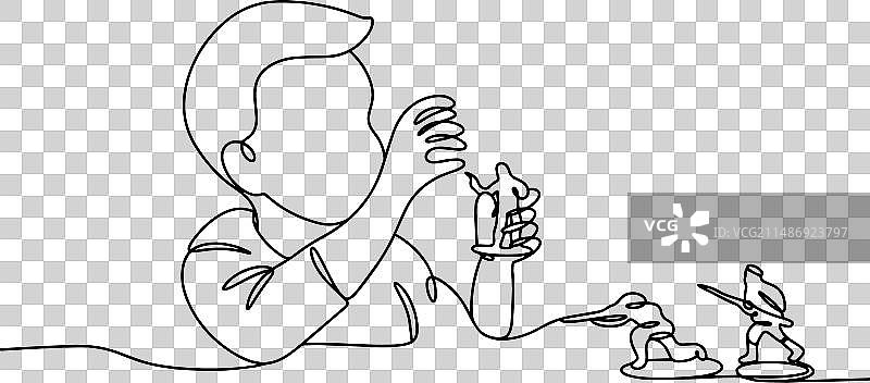 士兵单行队列图片素材