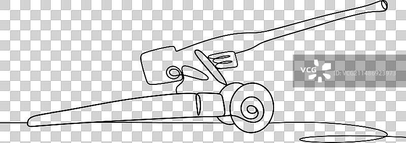 榴弹炮线条图片素材