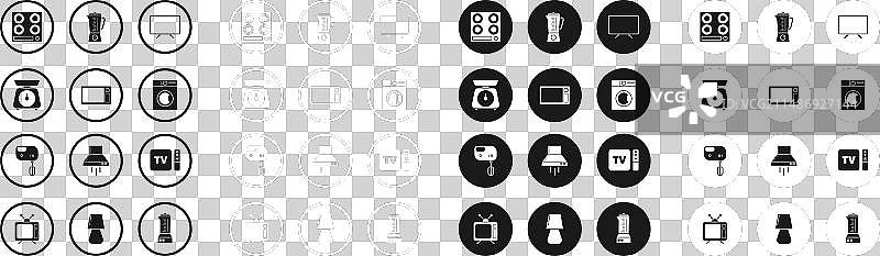 智能电视微波炉秤燃气灶套装图片素材