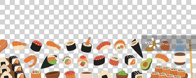 寿司banner寿司卷横幅图片素材