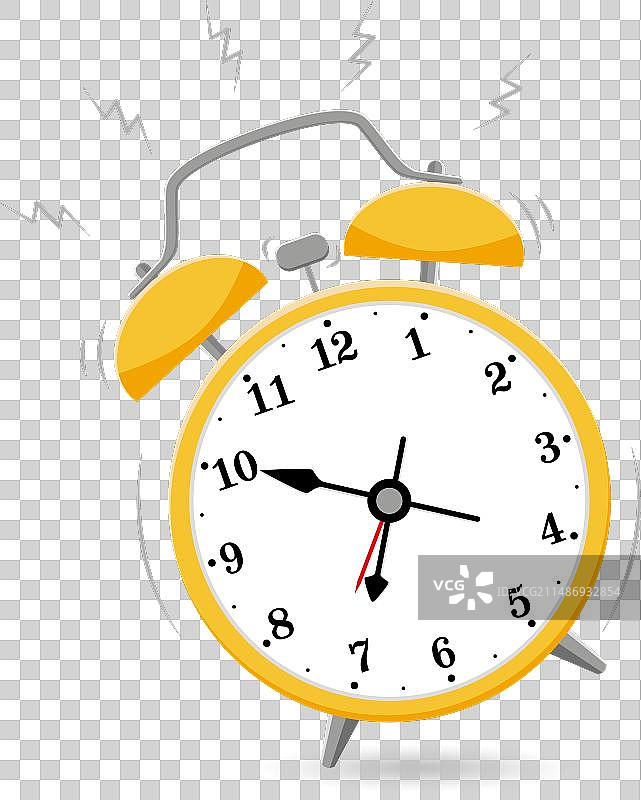 黄色响铃闹钟图片素材