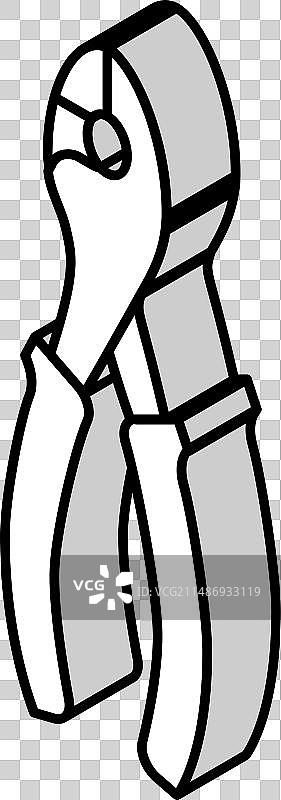 鸡眼钳2.5D图标图片素材