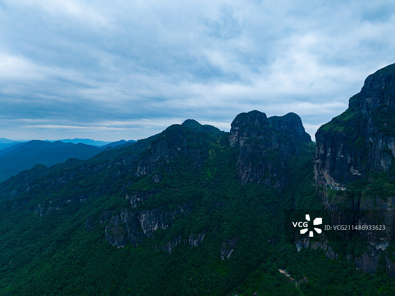 福建漳州和平县通灵山航拍图片素材