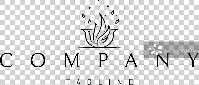 带有女巫抽象图像的logo图片素材