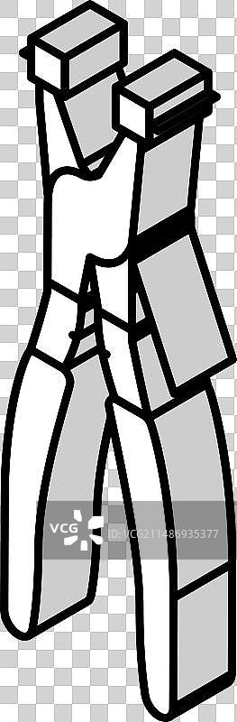 软管夹钳2.5D图标图片素材