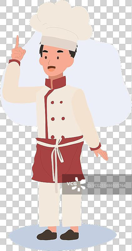 戴着厨师帽的小厨师，年轻的美食导师图片素材