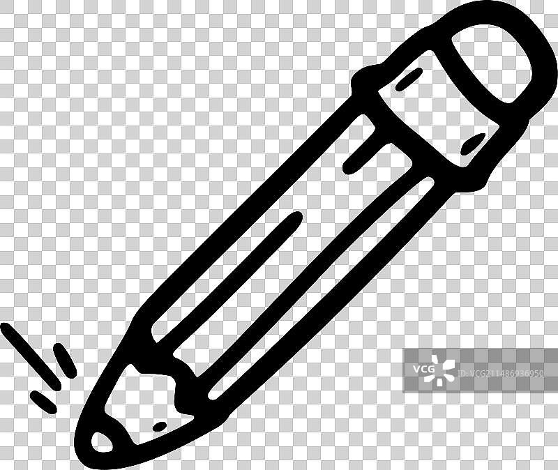 手绘涂鸦铅笔图标图片素材