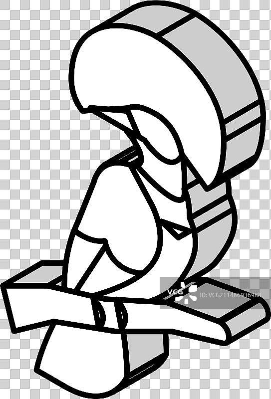 凤头燕雀异国情调2.5D图标图片素材