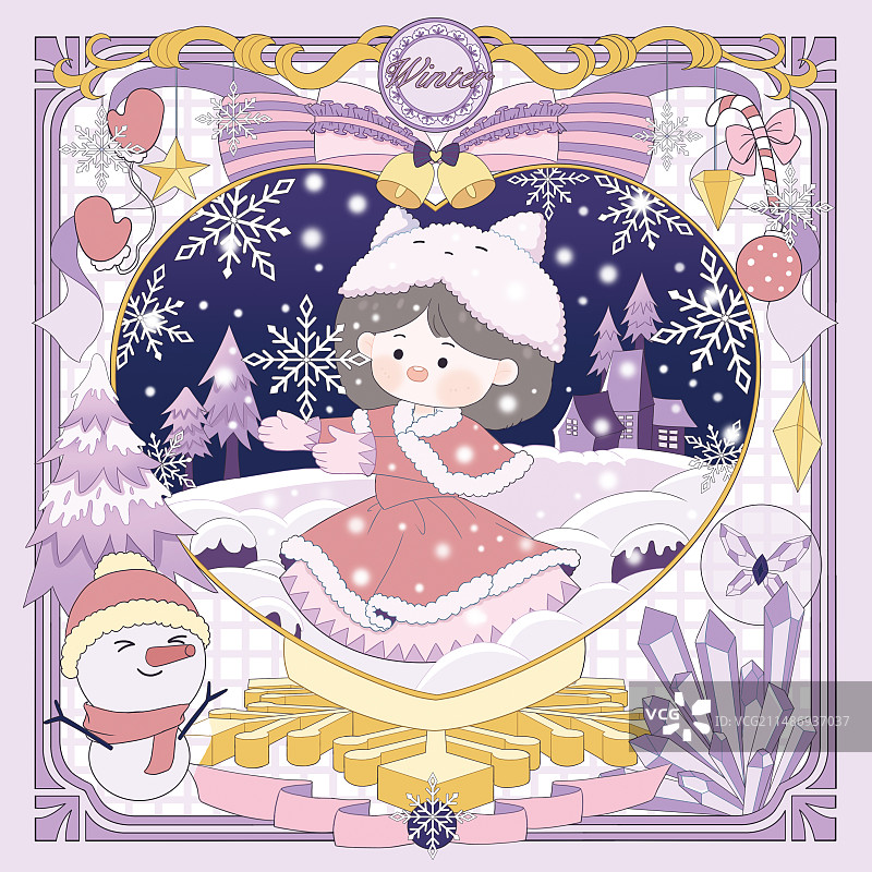 手帐封面冬季系列图片素材