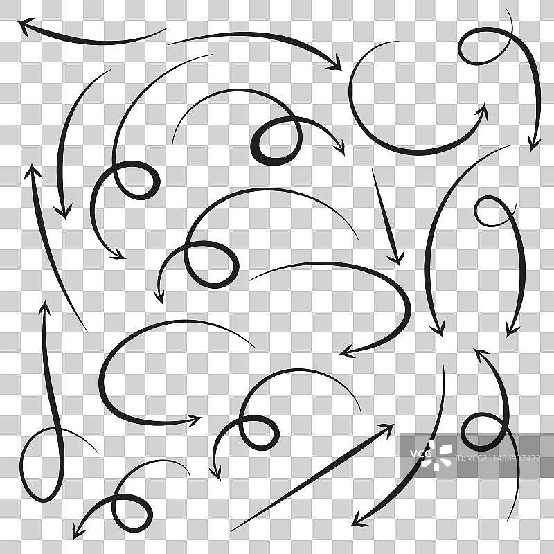 创意手绘箭头合集图片素材