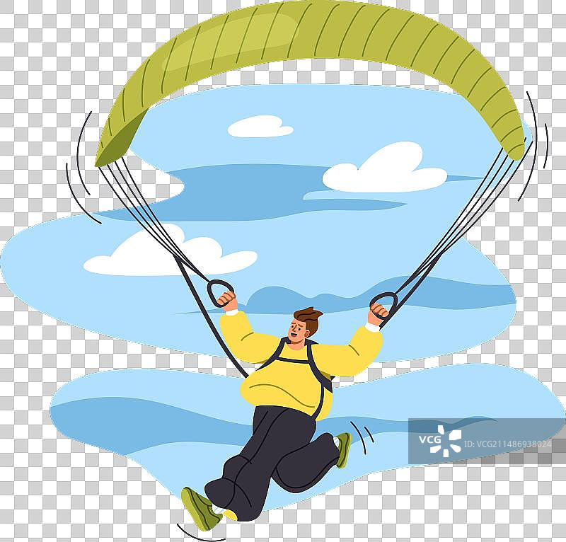 跳伞男子概念图片素材