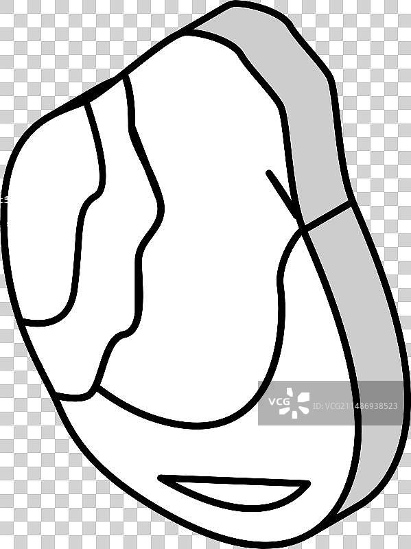 梨腐烂食物2.5D图标图片素材