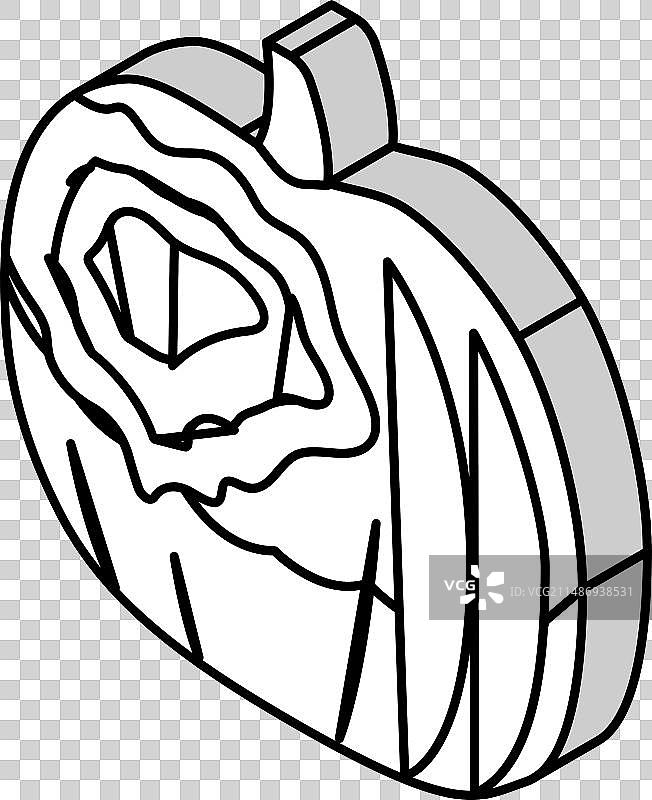 2.5D南瓜腐烂食物图标图片素材