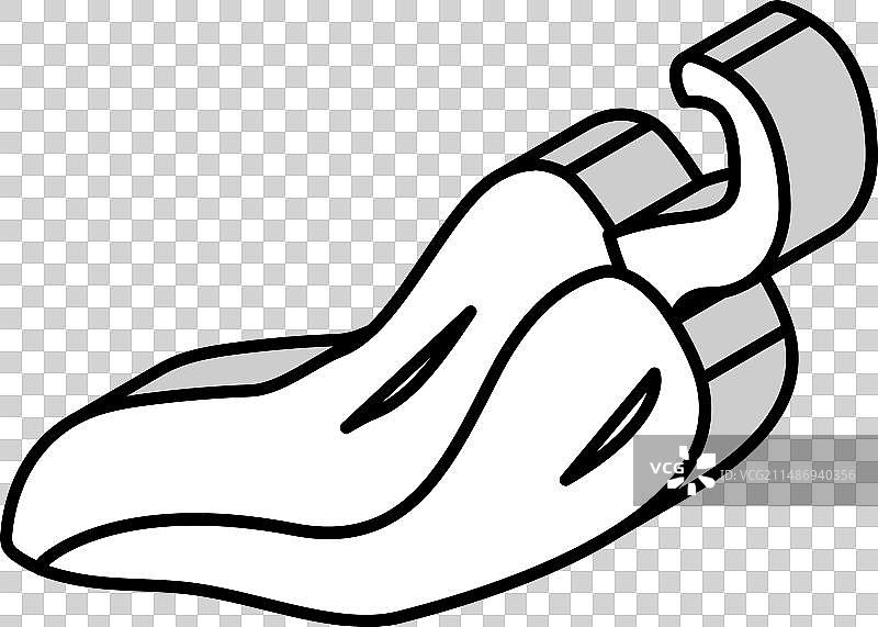 黄色辣椒2.5D图标图片素材