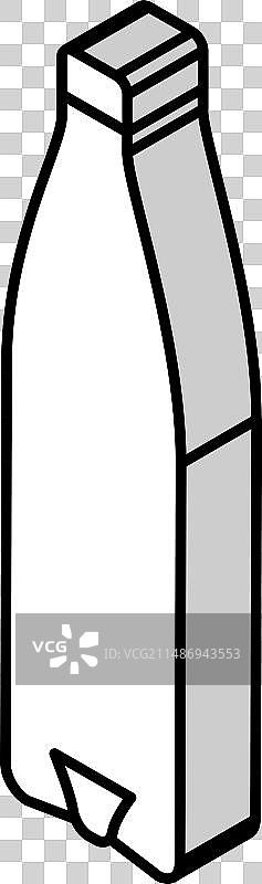 塑料水瓶集装箱2.5D图标图片素材