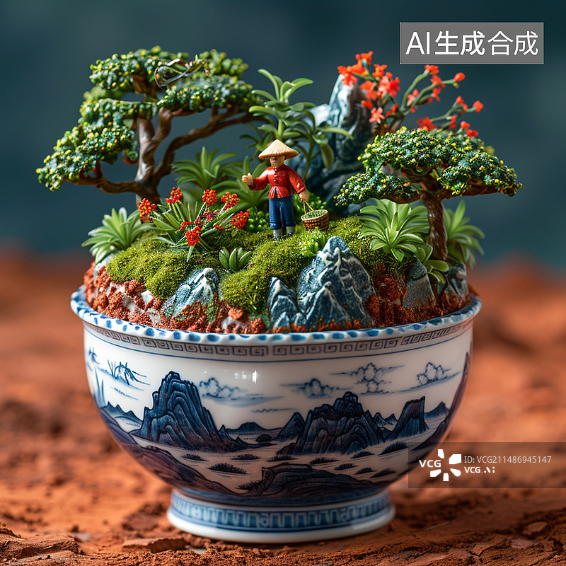 【AI数字艺术】农田微缩种植图片素材