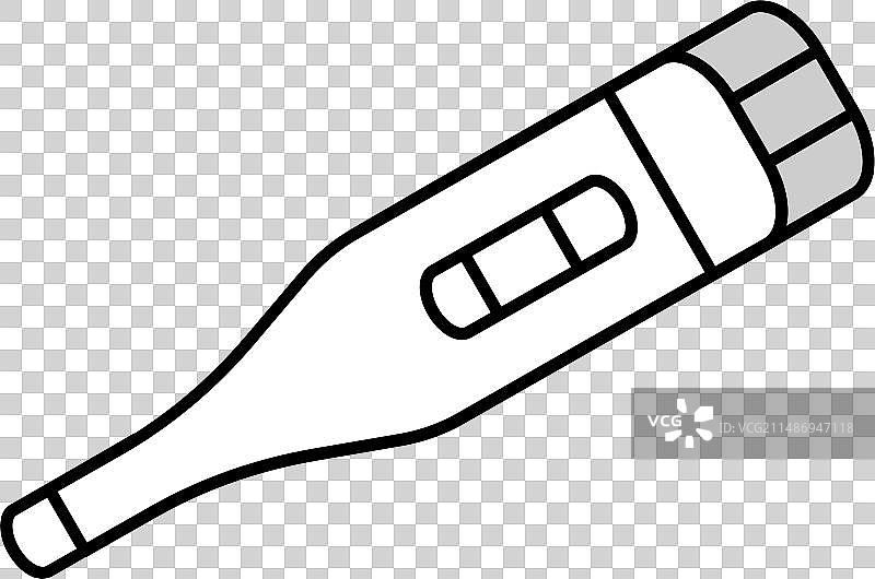 急救口腔体温计2.5D图标图片素材