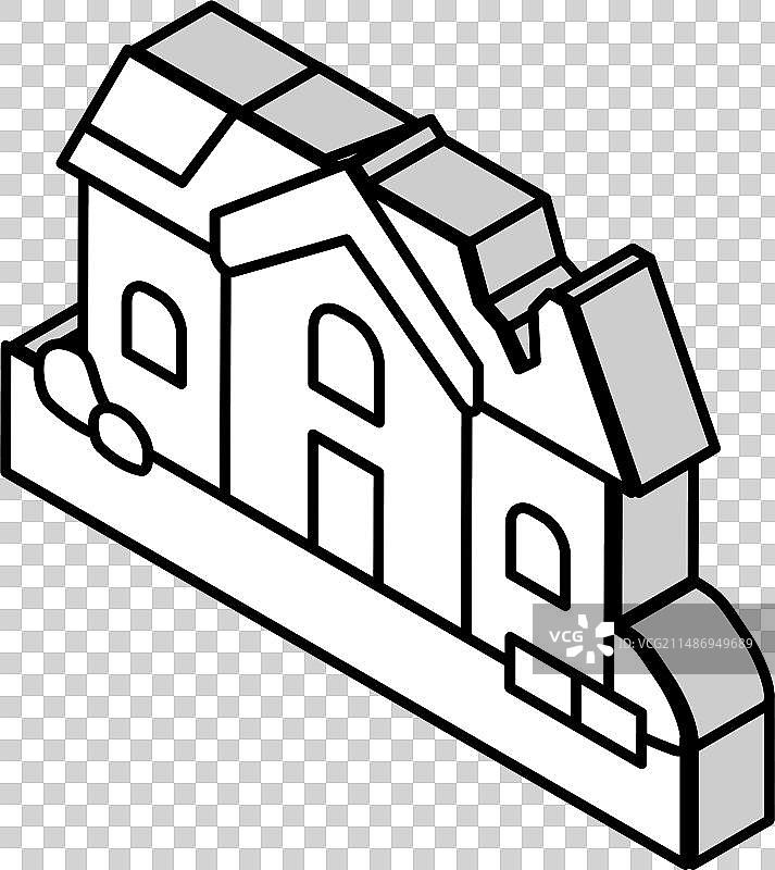 构造地震灾害2.5D图标图片素材