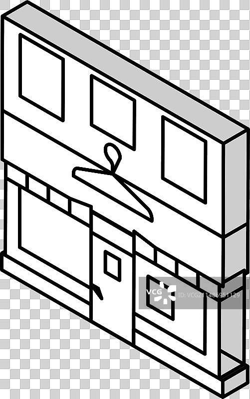 干洗店2.5D图标图片素材