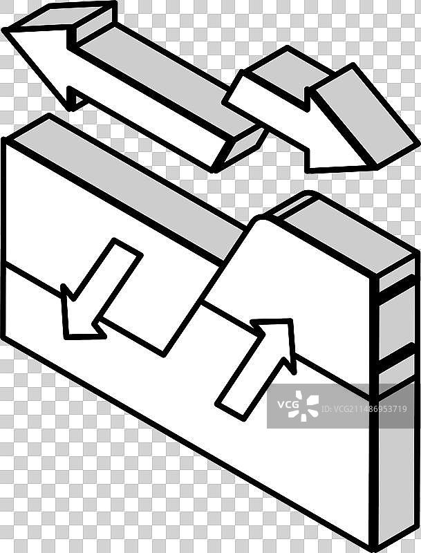 压缩推力地震2.5D图标图片素材