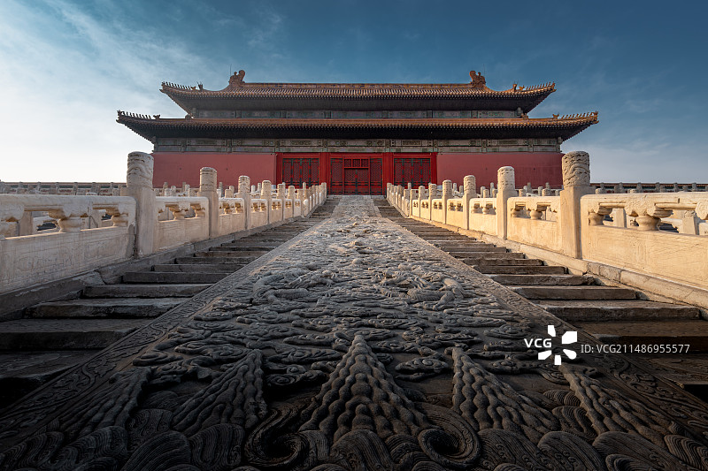 故宫保和殿与云龙石阶图片素材
