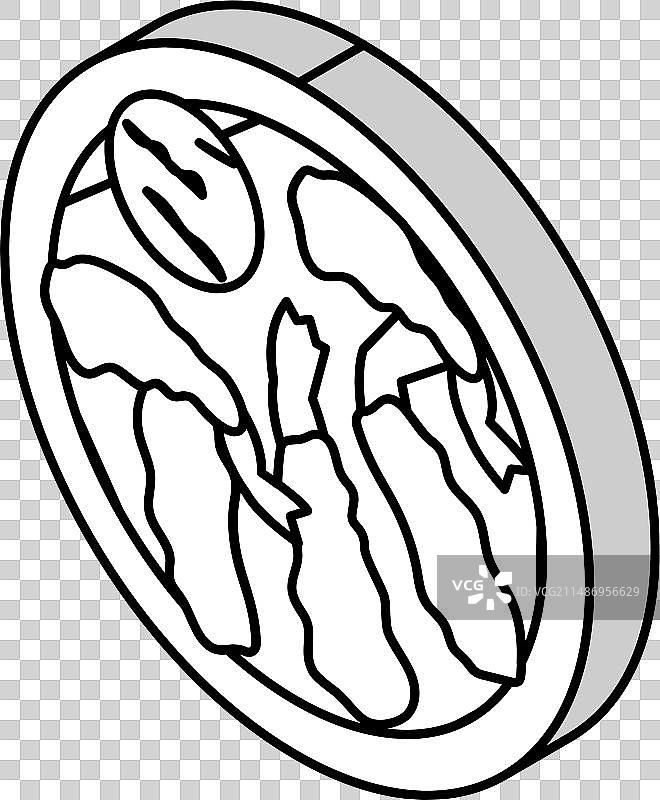 日式天妇罗虾2.5D图标图片素材