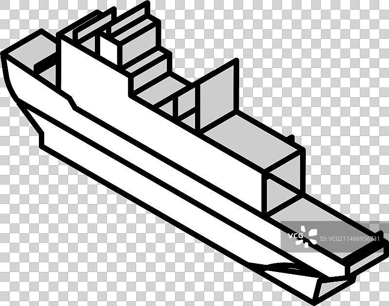 破冰船2.5D图标图片素材