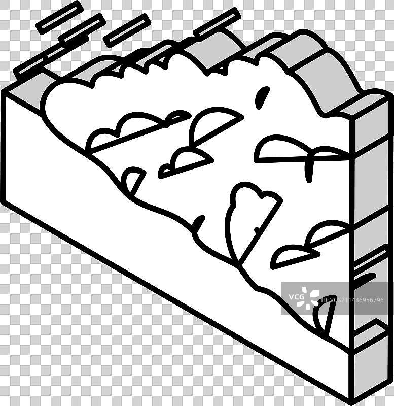 火星尘暴等距视角图标图片素材