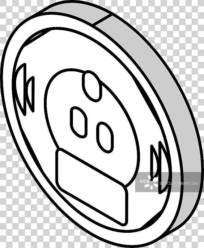 2.5D智能一氧化碳探测器家居图标图片素材