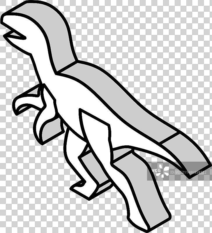 恐爪龙动物2.5D图标图片素材