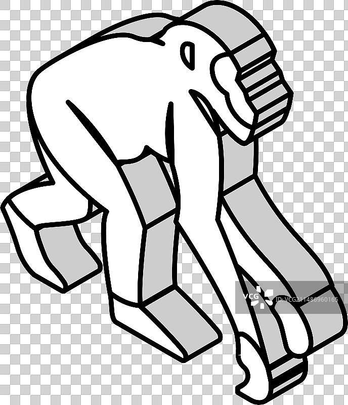 人类进化2.5D灵长类祖先图标图片素材