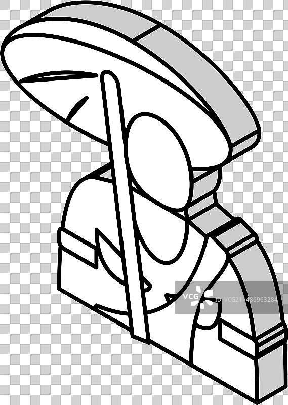 印度神祇瓦玛纳2.5D图标图片素材