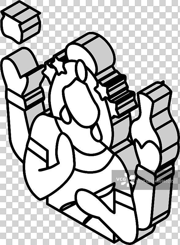 印度莫西尼神等距图标图片素材