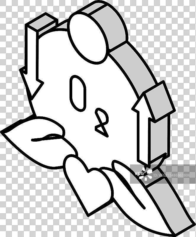 光合作用生物化学2.5D图标图片素材