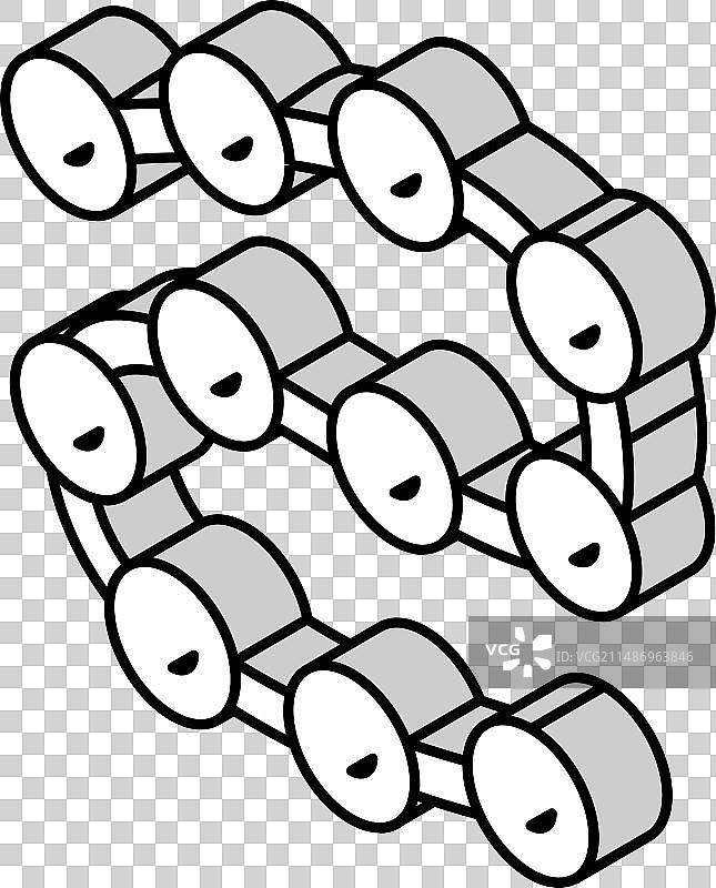 蛋白质合成生物化学2.5D图标图片素材