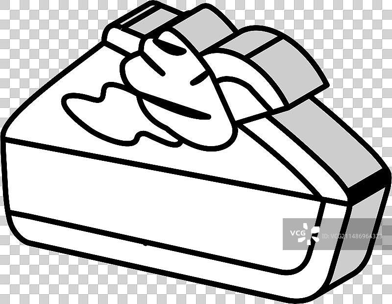 酸橙派切块甜点2.5D图标图片素材