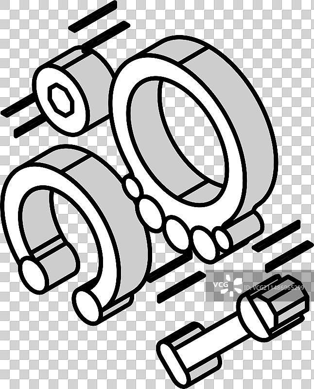戒指穿刺2.5D图标图片素材
