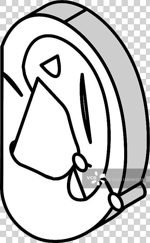 耳廓钉耳环2.5D图标图片素材