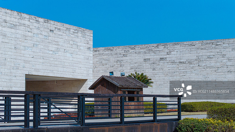 杭州良渚博物馆对岸全景图片素材