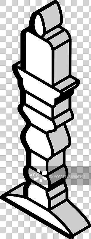 犹太教安息日蜡烛2.5D图标图片素材